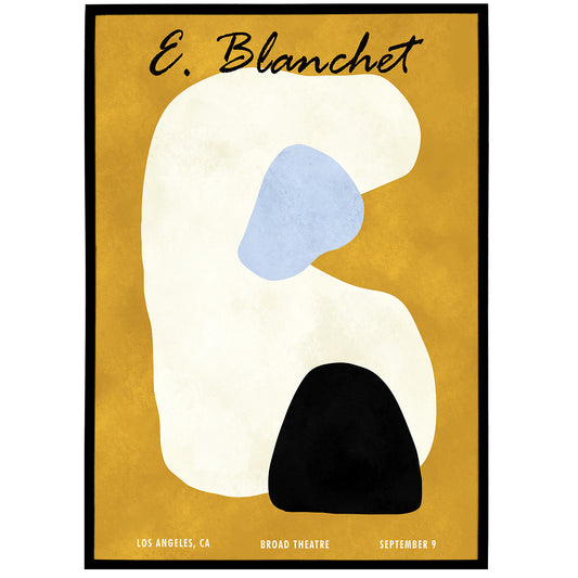 E. Blanchet Abstract Artist Poster