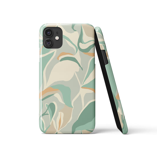 Mint Modern Abstract Pattern iPhone Case