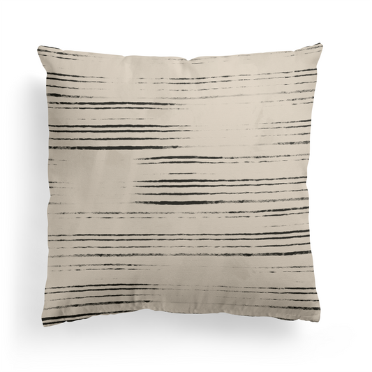 Minimalist Striped Rustic Style Throw Pillow