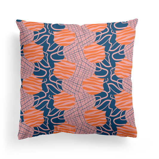 Modern Hand Drawn Pattern Throw Pillow