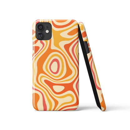 Yellow Abstract Groovy iPhone Case