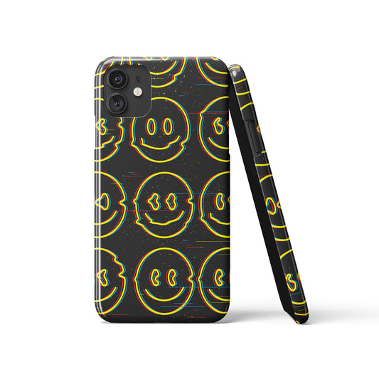 Black Dripping Smiley iPhone Case