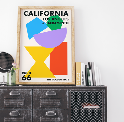 California 66 Route Poster