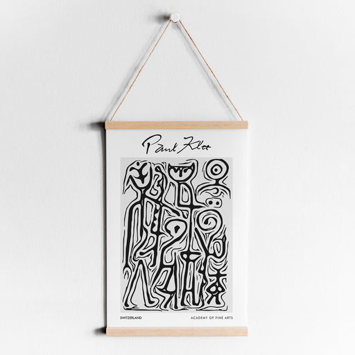 P. Klee Abstract Black&White Poster