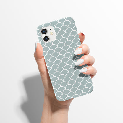 Blue Scales Pattern iPhone Case
