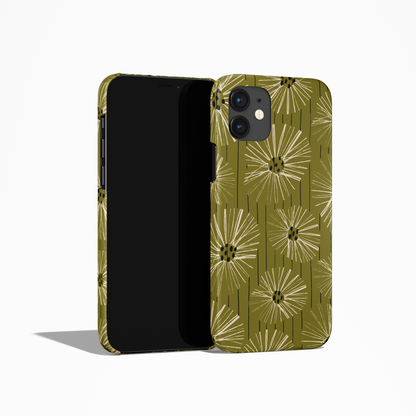 Green Abstract Rustic Pattern iPhone Case