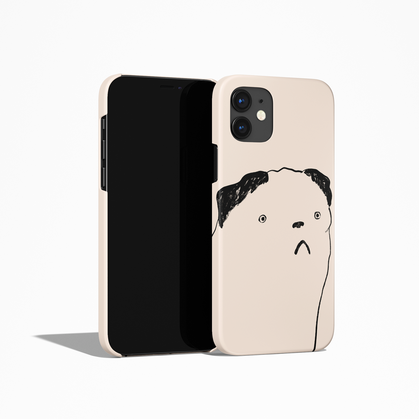 Cute Pug Dog Minimalist Line Art iPhone Case