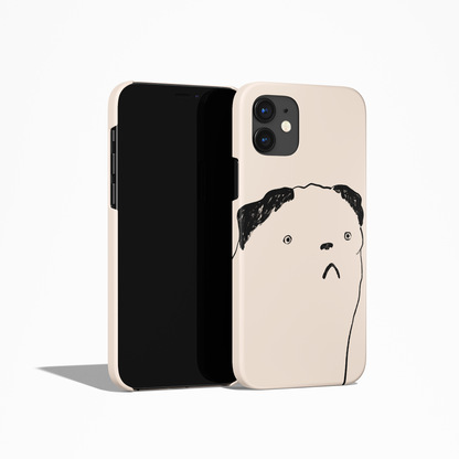 Cute Pug Dog Minimalist Line Art iPhone Case