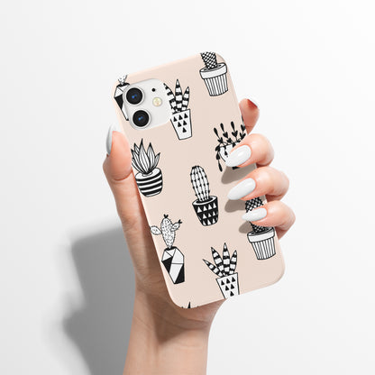 Cute Plants Cactus Pattern iPhone Case