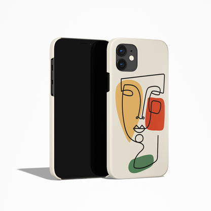 Cubism Picasso Line Art iPhone Case
