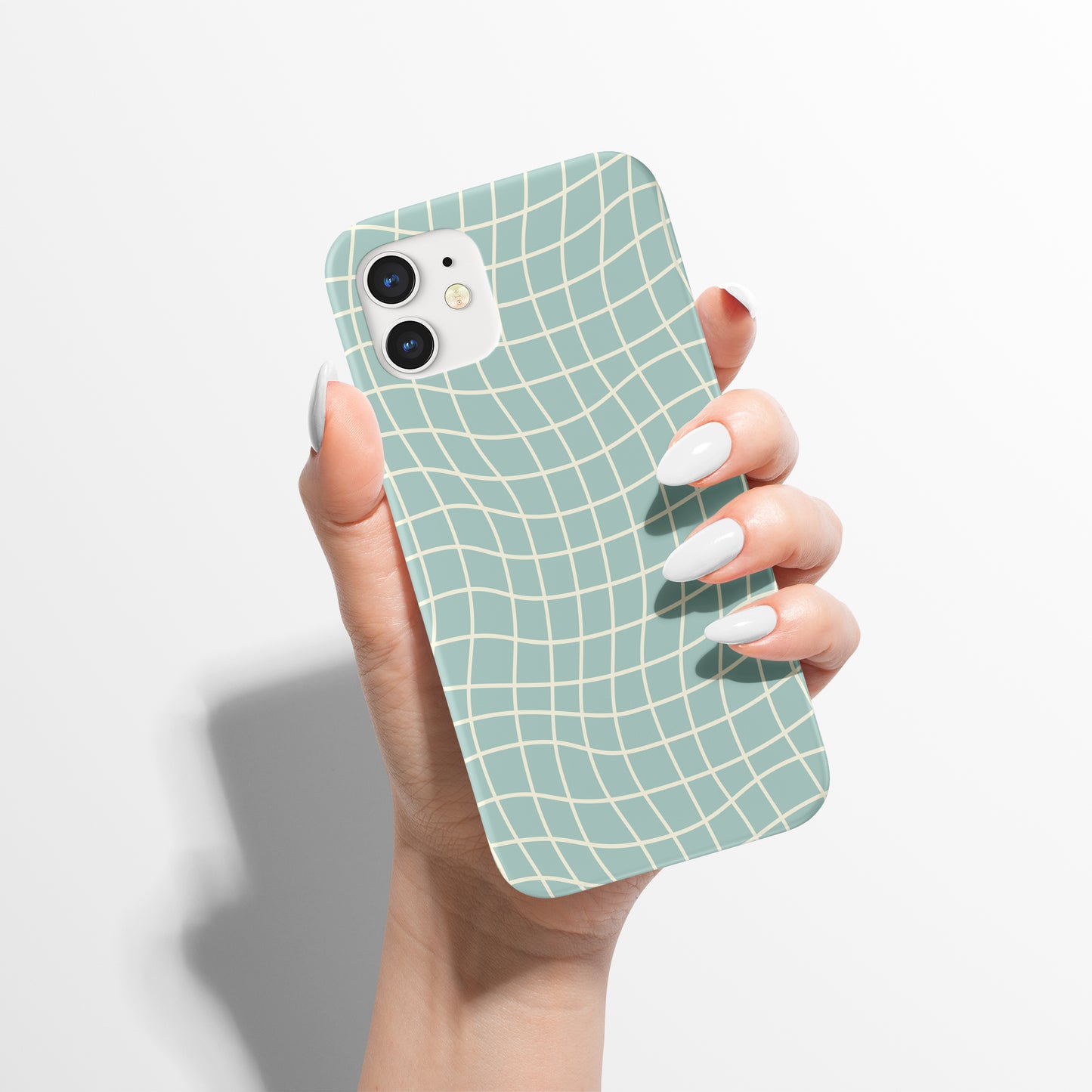 Mint Checkered iPhone Case