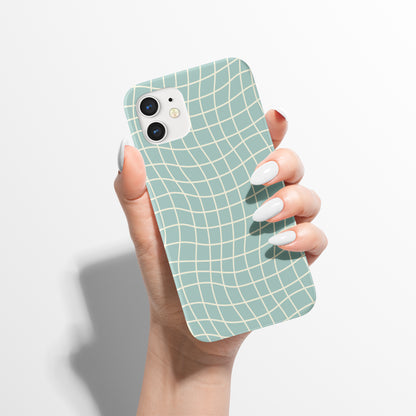 Mint Checkered iPhone Case