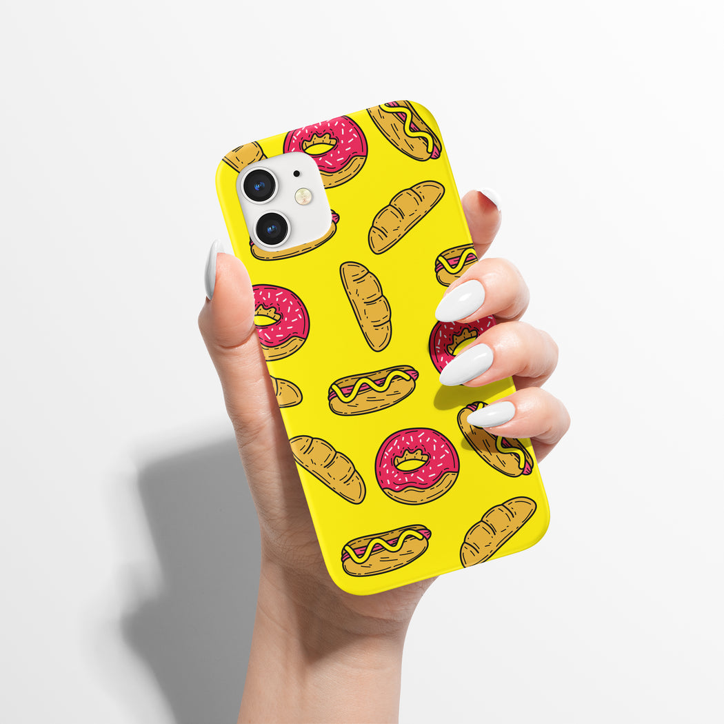 Pink Donut, Foodie Pattern iPhone Case