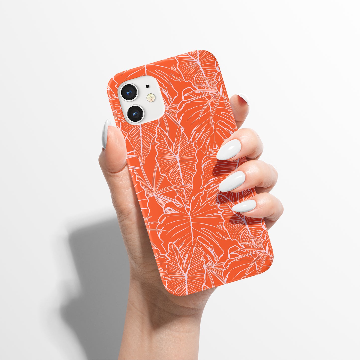 Pink Orange Alocasia Plants iPhone Case