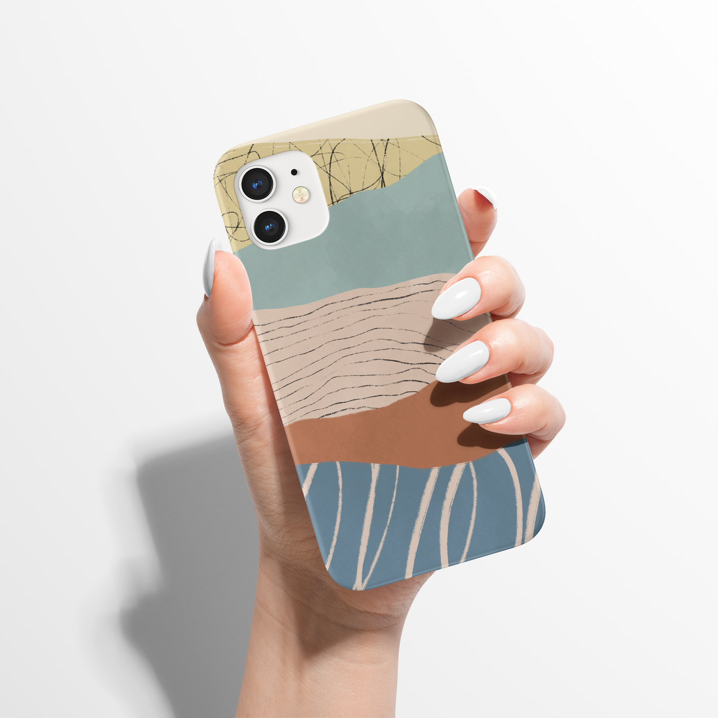 Nordic Abstract Landscape Painted iPhone Case