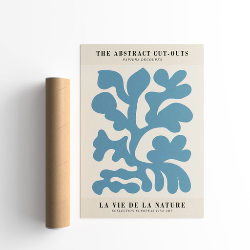 The Abstract Cut-Outs Blue Poster
