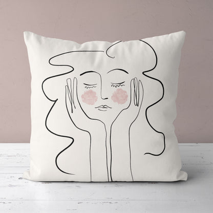 Painted Jennifer Cute Girl Throw Pillow