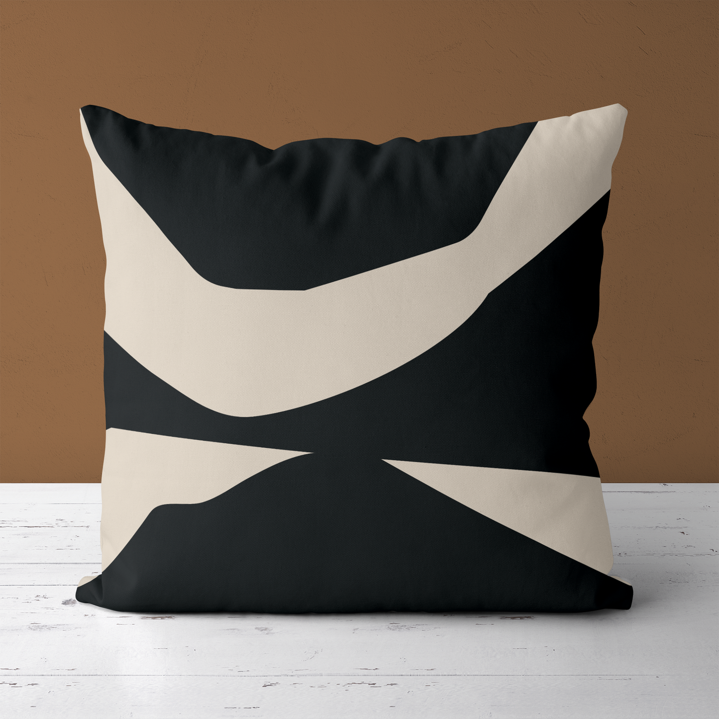 Modern Black Shapes Unique Throw Pillow