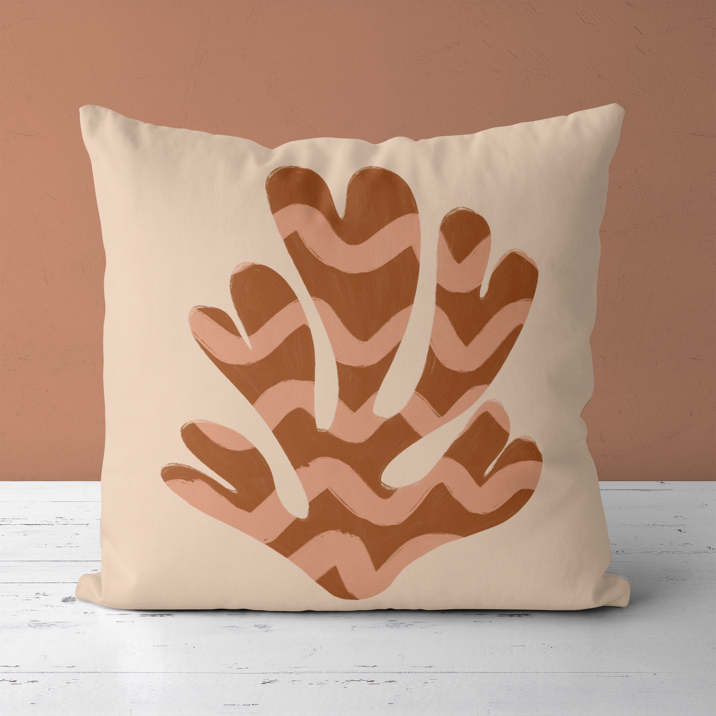 Boho Leaf Nature Throw Pillow