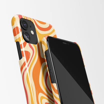 Yellow Abstract Groovy iPhone Case