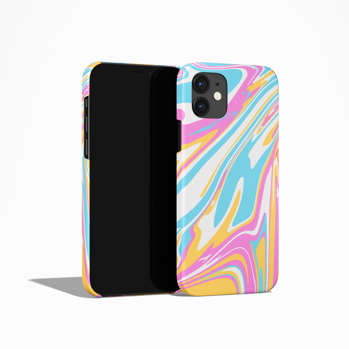 Pink and Blue Liquid Swirl iPhone Case