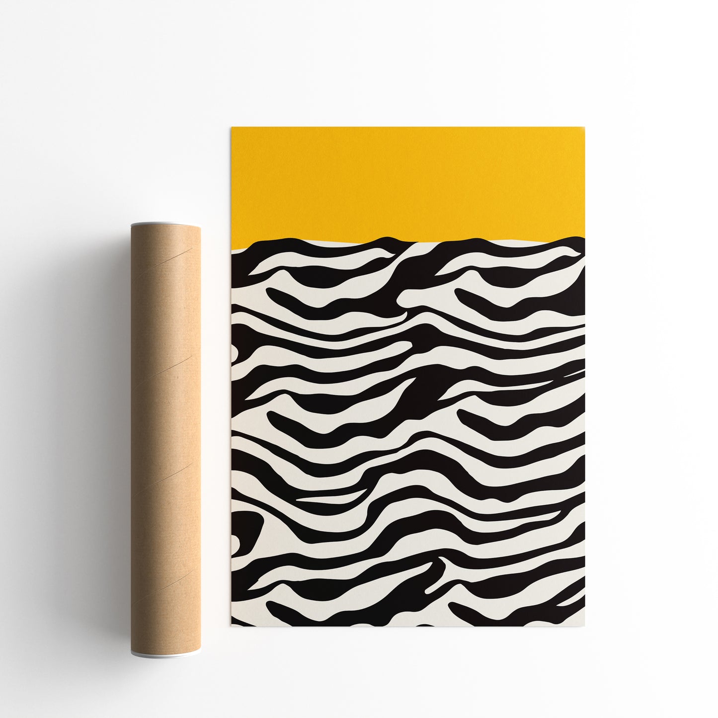 Yellow Mid Century Art Print