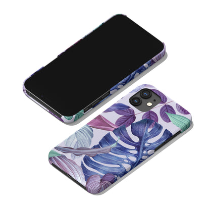 Violet Monstera Jungle iPhone Case