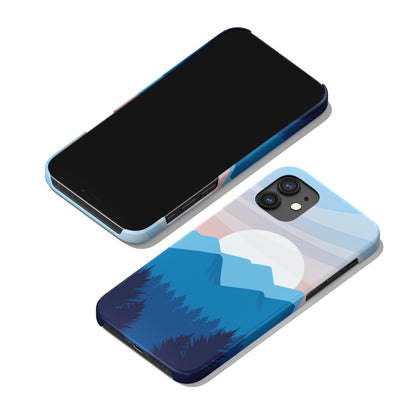 Love Mountains Blue iPhone Case