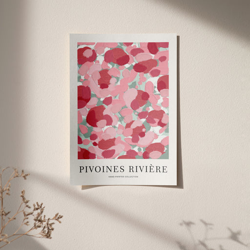 Pivoines Rivière Abstract Painted Poster