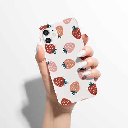 Pink Strawberries iPhone Case