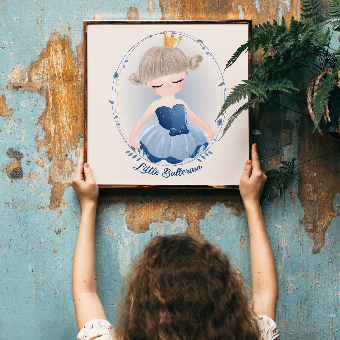 Blue Little Ballerina Print