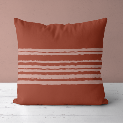 Retro Pink Red Abstract Modern Throw Pillow