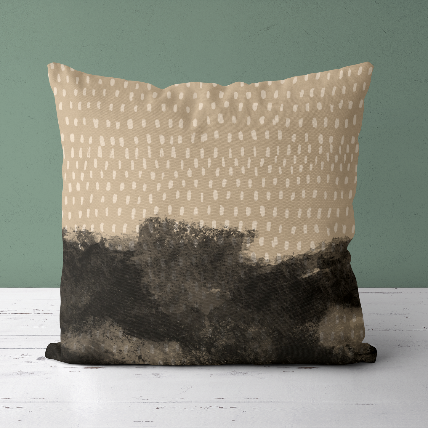 Hand Painted Abstract Pattern Throw Pillow