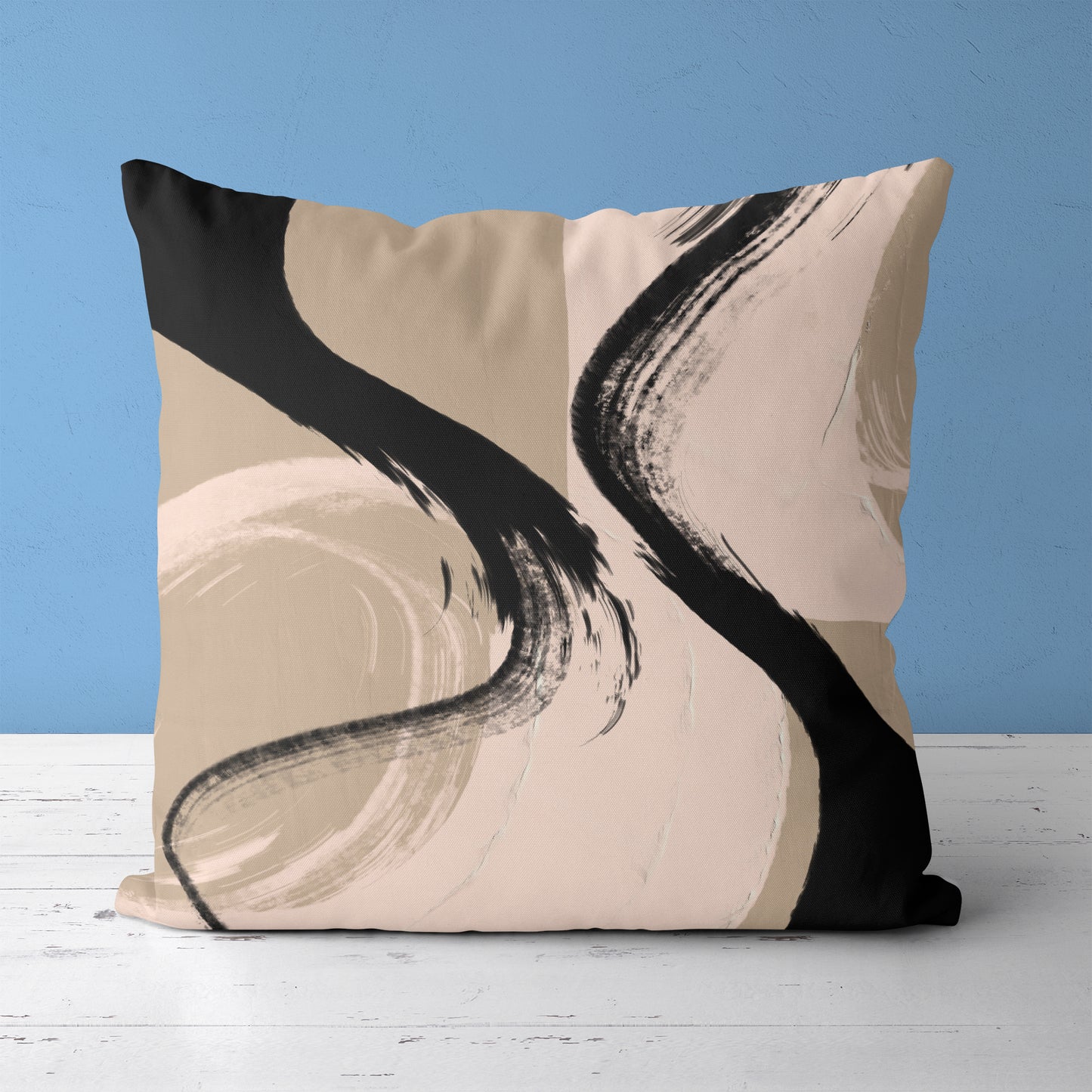 Scandinavian Brushes Modern Art Throw Pillow