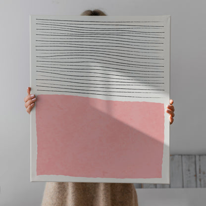 Pink Mid Century Modern Canvas Print