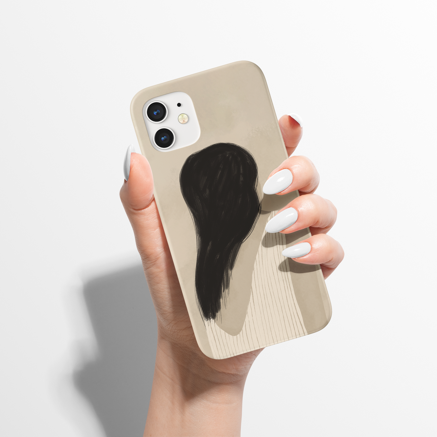 Boho Japandi Woman Minimalist Beige iPhone Case