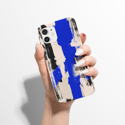 Modern Blue Abstract Painting iPhone Case
