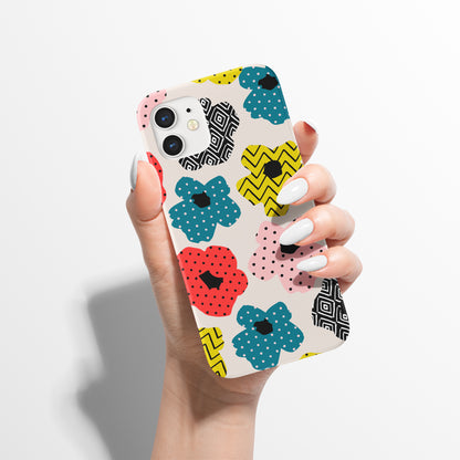 Colorful Floral Cut Outs iPhone Case