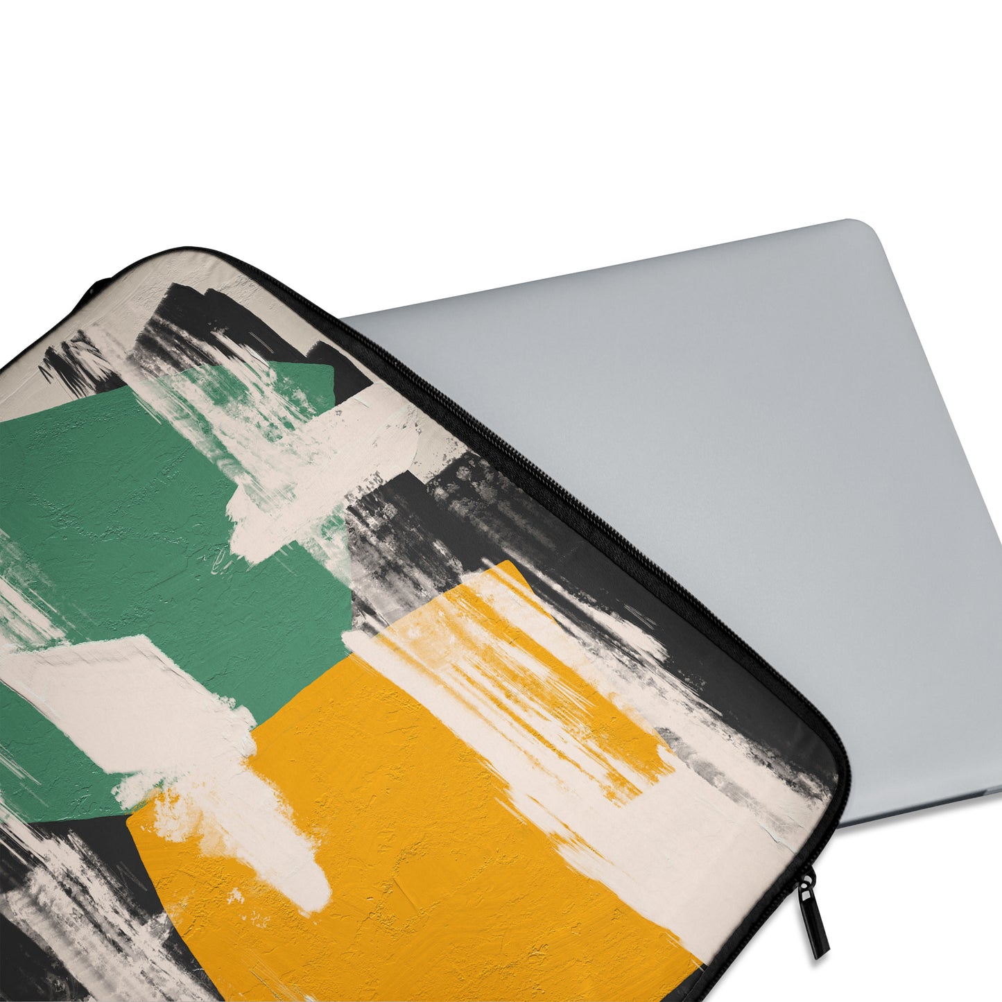Green&Yellow Brushstrokes - Laptop Sleeve