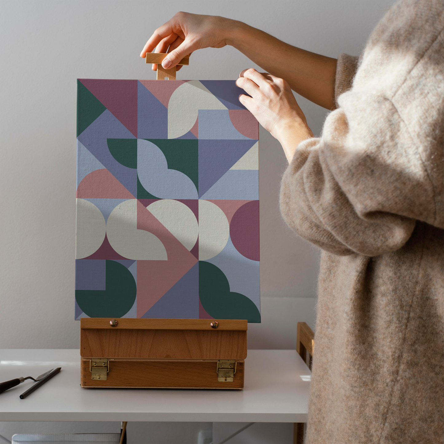 Geometric Modern Composition Canvas Print