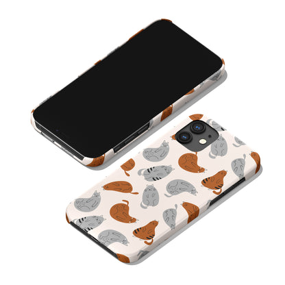 Funny Sleeping Cats iPhone Case