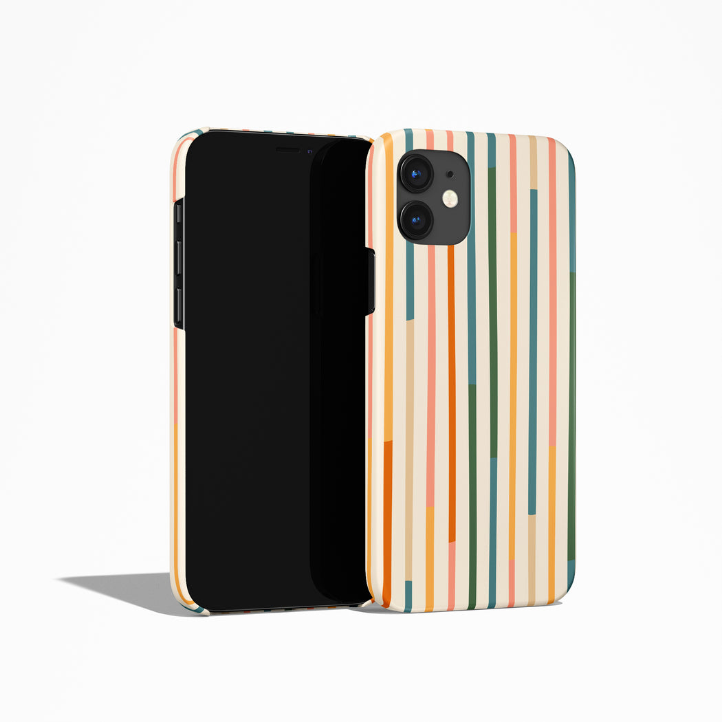 Vintage Colorful Striped Pattern iPhone Case