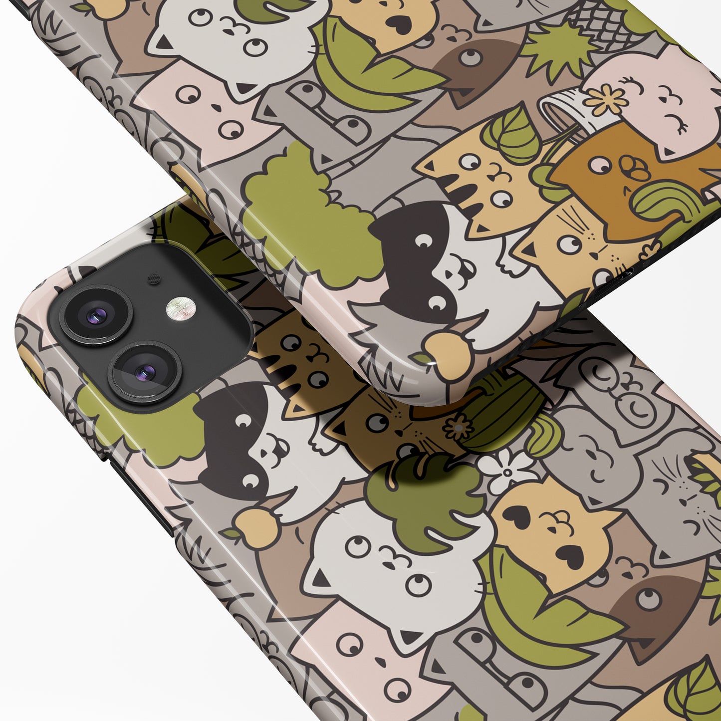 Funny Cats in the Garden iPhone Case