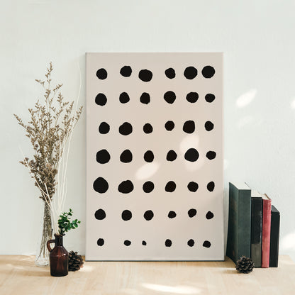 Scandinavian Black Dots Canvas Print