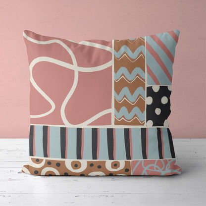 Modern Boho Abstract Art Throw Pillow