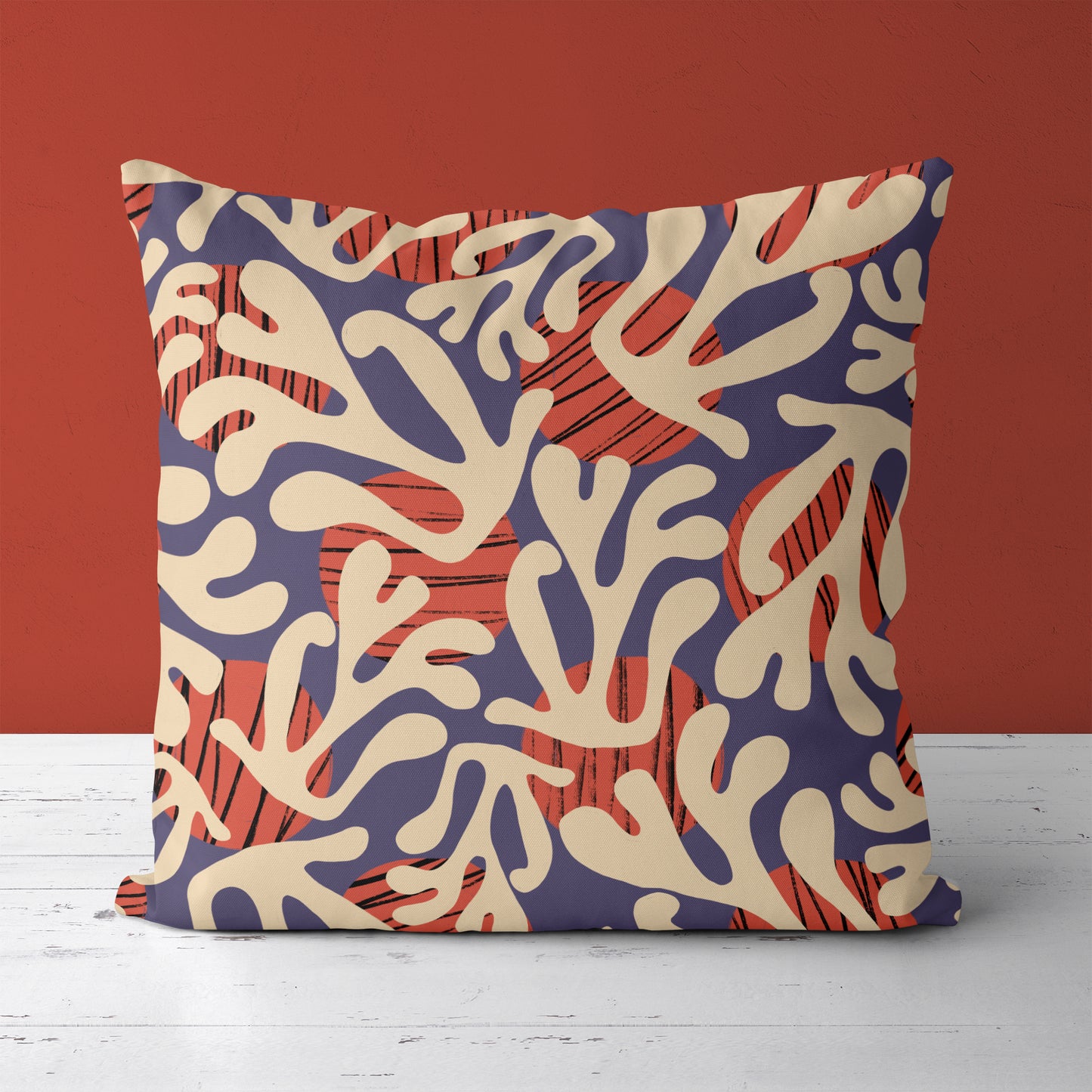Cut Out Leaves Throw Pillow