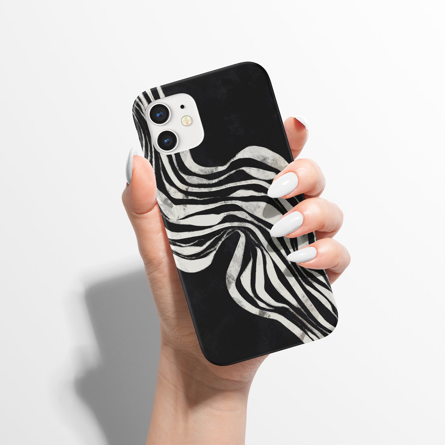 Painted Abstract Black iPhone Case