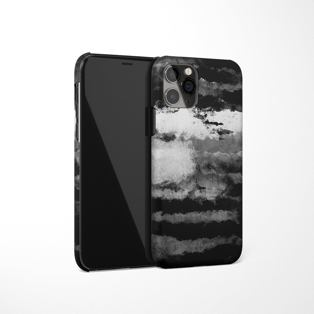 B&W Clouds Painting iPhone Case