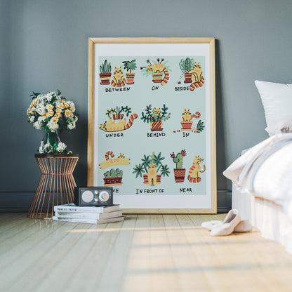 Cats & Plants Funny Wall Art Poster