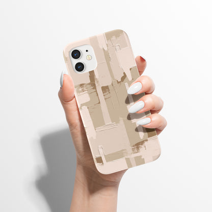 Painted Beige Modern Art iPhone Case